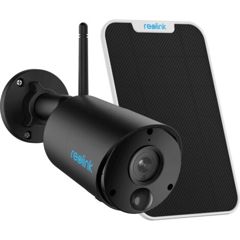 Reolink Caméra de Surveillance sur Batterie Solaire 1080P WiFi sans Fil Audio Bidirectionnel, Kit Argus Eco avec Panneau Solaire Blanc