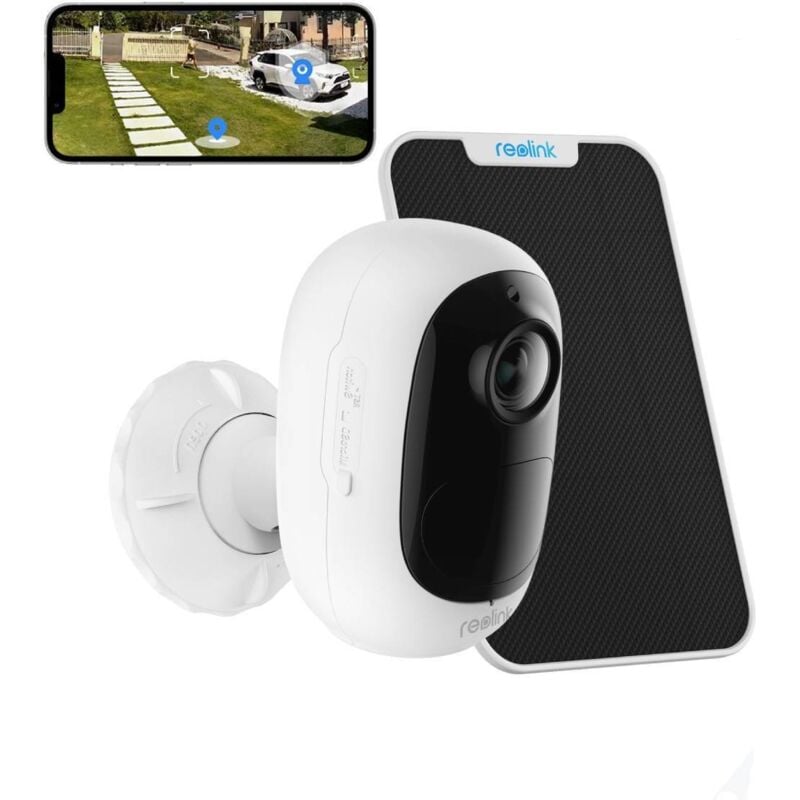 Reolink Caméra Surveillance sur Batterie WiFi sans Fil 1080p, Audio Bidirectionnel, Vision Nocturne, Détection de Personne/Véhicule, +Panneau Solaire