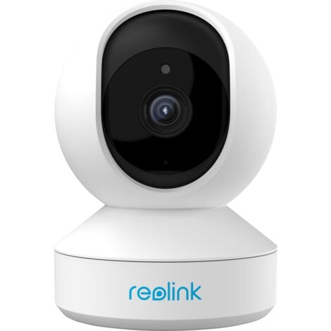 Reolink Caméra de Surveillance WiFi 2K 4MP, Pan&Tilt pour bébé, Audio Bidirectionnel, Détection de Mouvement, Vision Nocturne IR, E1 Pro Blanc