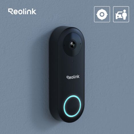 Reolink – Caméra sonnette vidéo PoE 5MP – Champ de vision 180° – Audio bidirectionnel – Détection de personnes – Installation rapide par câble Ethernet