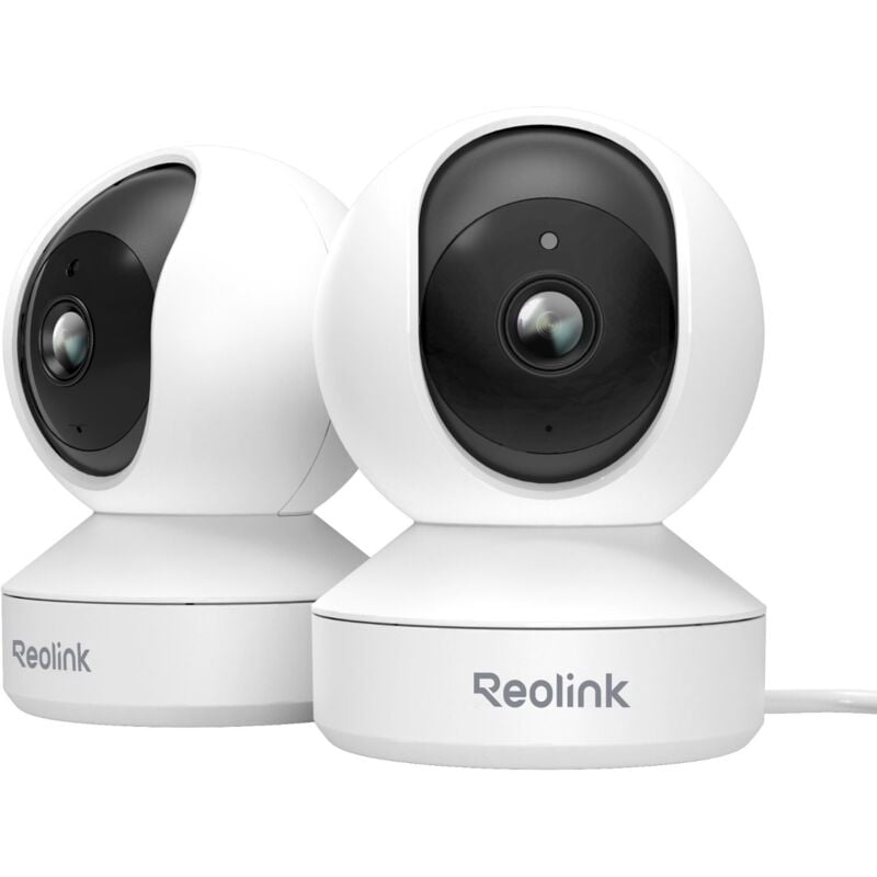 Caméra de Surveillance WiFi 3MP, Pan et Tilt, Moniteur sans fil pour Bébé Vision Nocturne et Audio Bidirectionnel, E1-2 pièces - Reolink