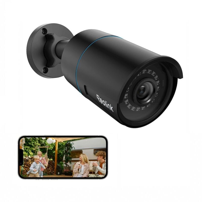 Caméra de Surveillance PoE 2K+ 5MP, Détection Personne et Véhicule, Vision Nocturne ir, RLC-510A Noir - Reolink