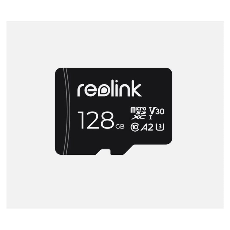 Carte MicroSD 128Go, Carte Mémoire tf Compatible avec Caméra de Surveillance Noir - Reolink