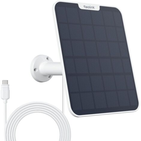 Reolink – Panneau solaire 6W pour caméra de surveillance extérieure – Support réglable 360° – Étanchéité IP65 – Câble 4m pour énergie solaire continue