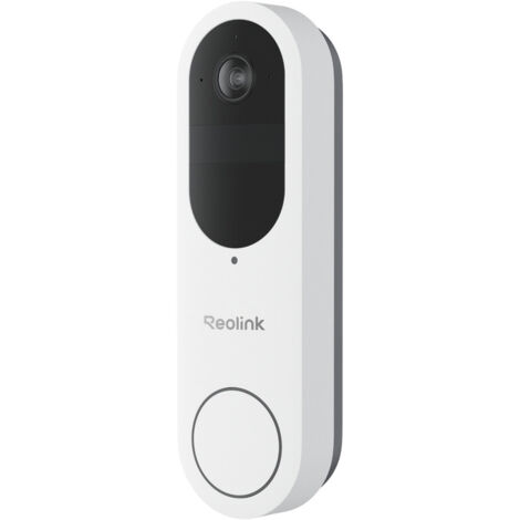 Reolink Sonnette à batterie Wi-Fi double bande, Visiophone sans Fil à Batterie 2K - Vue tête-à-pied 1:1, Vision Nocturne, Audio Bidirectionnel, Blanc
