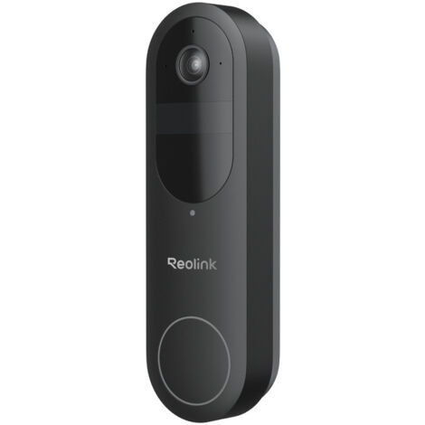 Reolink Sonnette vidéo avec batterie, Wi-Fi double bande 2K, intelligente, avec vue tête-à-pied 1:1, Interphone, Pas de carillon,Doorbell Battery