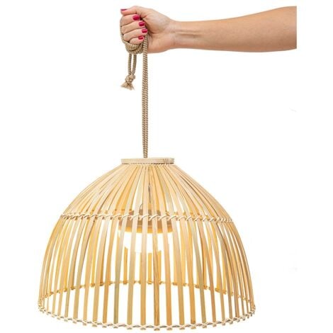REONA Lámpara colgante de 30 cm con luz LED cálida y batería recargable. Fabricada en España