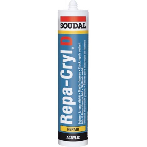 Repa-Cryl D - Mastic acrylique à faible élasticité - Soudal -  Blanc