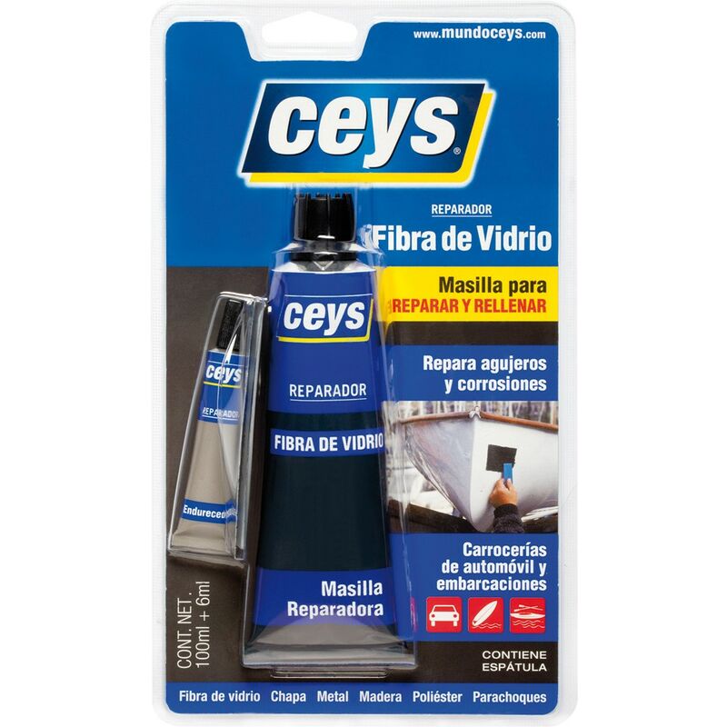 

Masilla Restaurancion Fibra/Vidrio 100+6 Ml Carrocerias Ceys