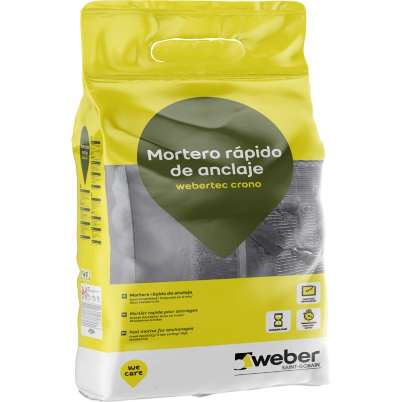 

Reparador rápido para anclajes comprometidos - webertec crono 5kg