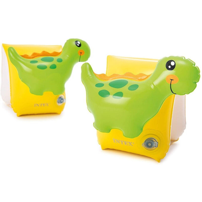 Trade Shop - Braccioli Gonfiabili Dinosauri 23 X 20 Cm Per Bambini Dai 3-6 Anni Piscina 56664 -