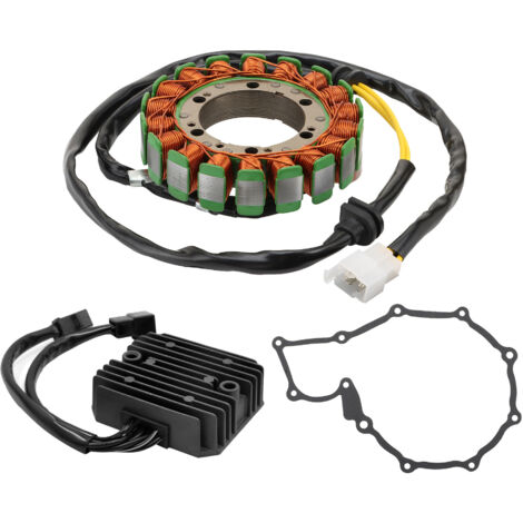 Reparatursatz für das Ladesystem von Honda NV400/Shadow 600 Motorrädern (1995–1997) (3-teilig): Statorspule + Papierdichtung + Gleichrichter  Reparatursatz für Magnetzündung
