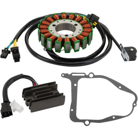 Reparaturset für das Ladesystem von Suzuki GZ250 / Marauder 250 (1999–2011) (3-teilig): Statorspule + Papierdichtung + Gleichrichter  Reparaturset für die Motorradzündung