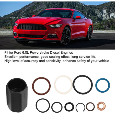 Reparaturset für Diesel-Einspritzleistenlecks, O-Ring-Dichtungen für Injektoren, kompatibel mit Ford 6.0L Powerstroke