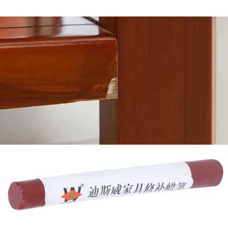Reparaturstift für Holz und Verbundwerkstoffe, 2er-Set Wachsstifte in Sapele-Farbe (11 x 1,3 cm) zur Ausbesserung von Kratzern auf Parkettböden und Möbeln