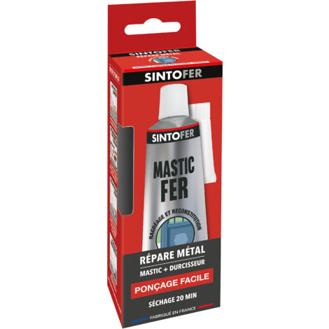 Sinto – Mastic bi-composant pour métal 66ml – Colmatage fissures et trous – Résistant à l'eau et aux vibrations – 139105