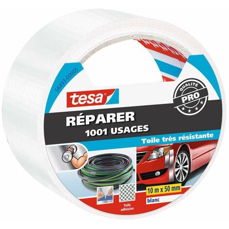 Réparer 1001 Usages - Toilé 10mx50mm Blanc - Tesa