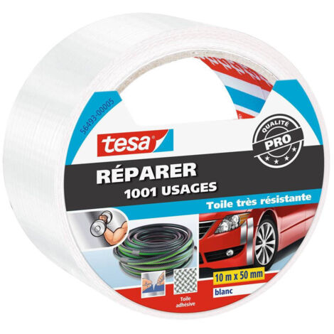 Réparer 1001 Usages - Toilé 10mx50mm Blanc - TESA