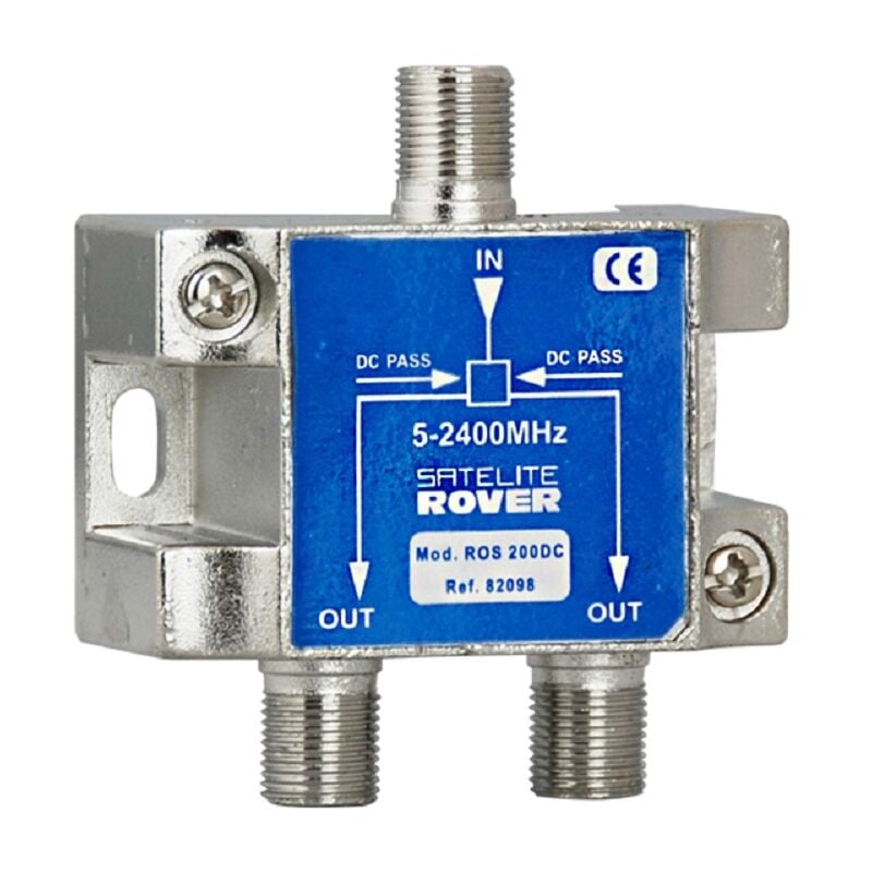 

Repartidor de 2 salidas con conector F 2400 MHz Gris