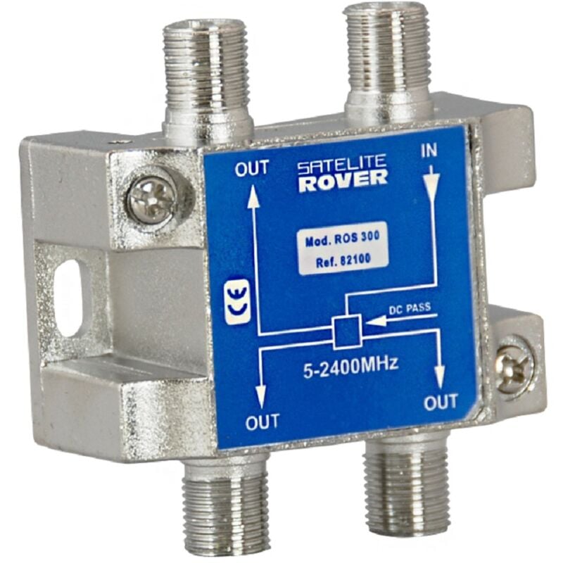 

Repartidor de 3 salidas con conector F 2400 MHz Gris