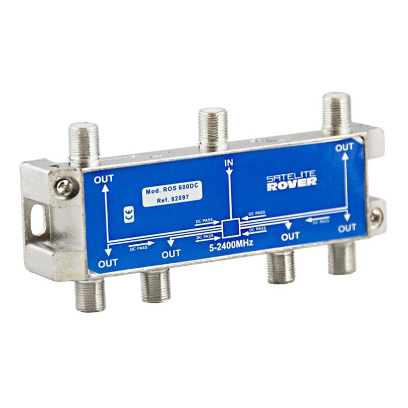 

Repartidor de 6 salidas con conector F 2400 MHz Gris