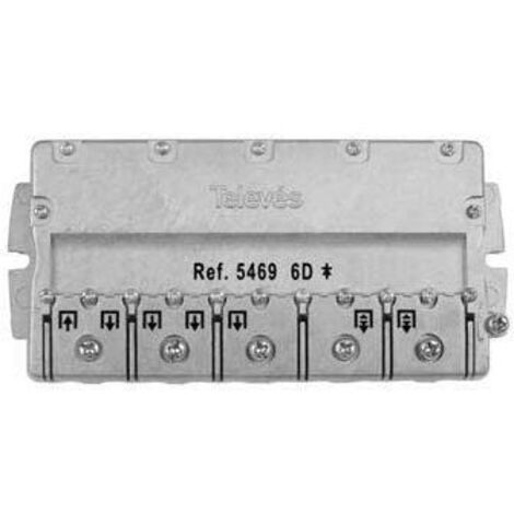 Repartidor distribuidor 6 direcciones  11/14 dB  Gris