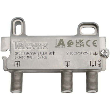 Repartidor Tv 2d 5-2400mhz 5/4db F Televes 519502
