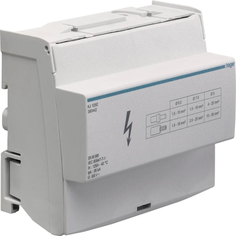 Hager - Répartiteur 125A tétrapolaire KJ125C