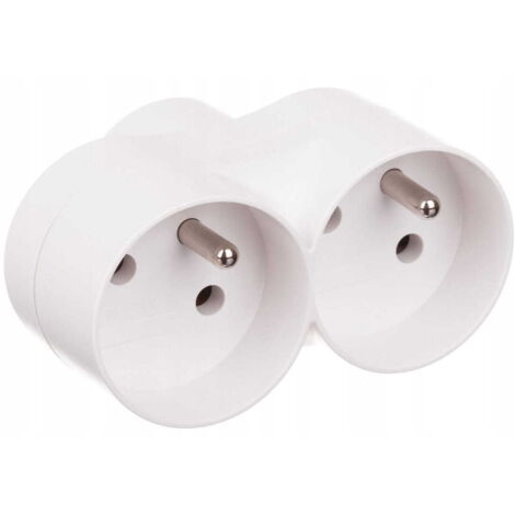 Répartiteur 2 prises avec terre 16A/230V Blanc 3500W
