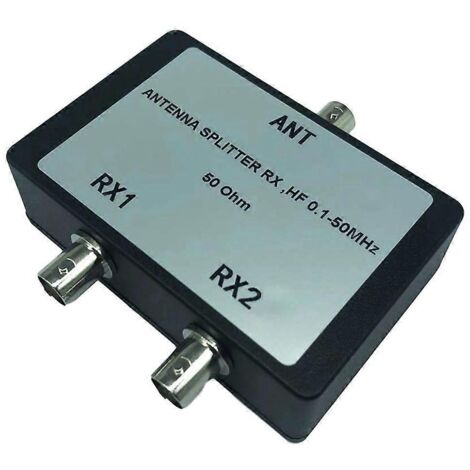 Répartiteur d'antenne 50 ohms pour téléviseurs satellites, magnétoscopes, radios RF et récepteurs HF 0,1-50 MHz.