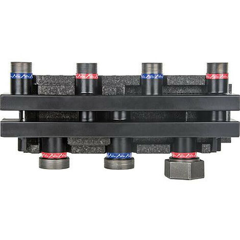 Repartiteur de chaudiere EVENES VT7 2 AG DN32 11 4 AG 7m3 h 170KW fixation et isolation