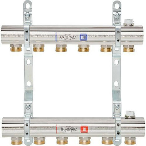 Repartiteur de chauffage EVENES type M1 7 DN25 1 laiton 7 circuits de chauffage