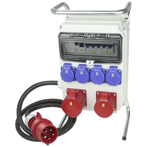 Répartiteur de courant CEE PCE 9134175 Répartiteur en plastique ANIF4 32 A. IP44
