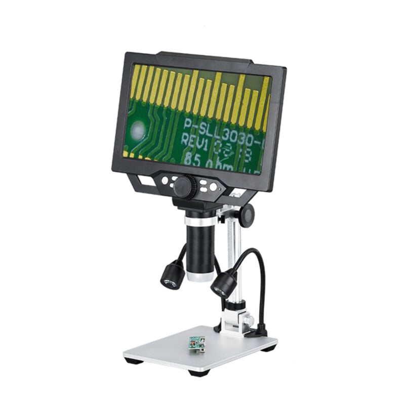 LIFCAUSAL Microscope Numérique USB 12 MP avec Zoom Continu 11600X Écran LCD 9 Pouces, Mode Photo/Video et Lecture Multilingue (16 Langues), Fonctions