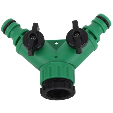 Répartiteur d'eau 3 voies (1 entrée, 2 sorties) pour robinet, adaptateur pour machine à laver et jardinage, 3 embouts