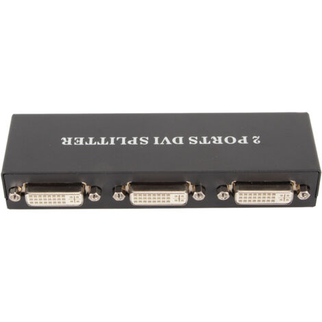 Répartiteur DVI, 1 entrée, 2 sorties, résolution 1920x1440, convient aux PC, ordinateurs portables, projecteurs et téléviseurs HD, prise standard américaine.