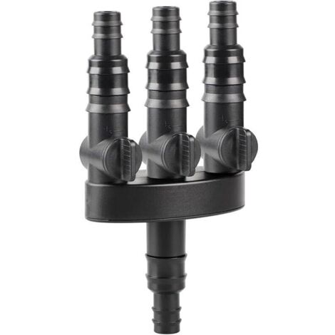 Répartiteur eau en 3 Voies, 1/2 (13mm) et 3/4(19mm) Adaptateur Réglable en ABS pour Robinets, Distributeur de Tuyau pour Fontaines