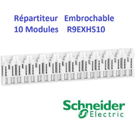 Répartiteur embrochable 10 modules XE Resi9 1P+N 63A - Schneider R9EXHS10