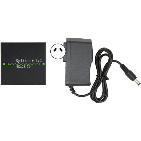 Répartiteur HDMI 1 en 2 Sorties 4K 30Hz Alliage d'Aluminium pour Écran Double 100‑240V Prise AU