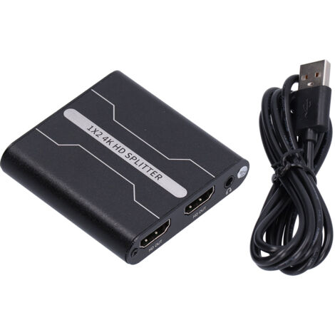 Répartiteur HDMI 1 Entrée 2 Sorties - Convertisseur Ultra HD 4K 3840x2160 à 30Hz