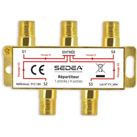 Répartiteur intérieur Satellite & Terrestre 4 directions GOLD