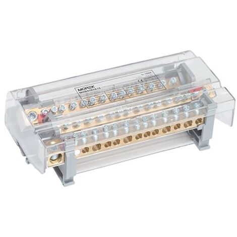 Répartiteur modulaire 4P Moblock 160A - 14 départs - 1x50 + 4x35 + 9x16mm² - MOREK