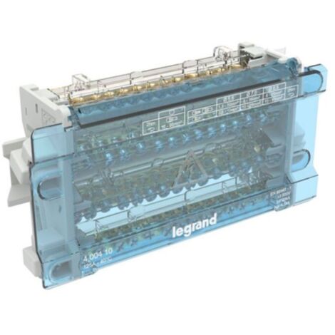 Répartiteur modulaire à barreaux étagés tétrapolaire 125A 15 départs - 10 modules - LEGRAND