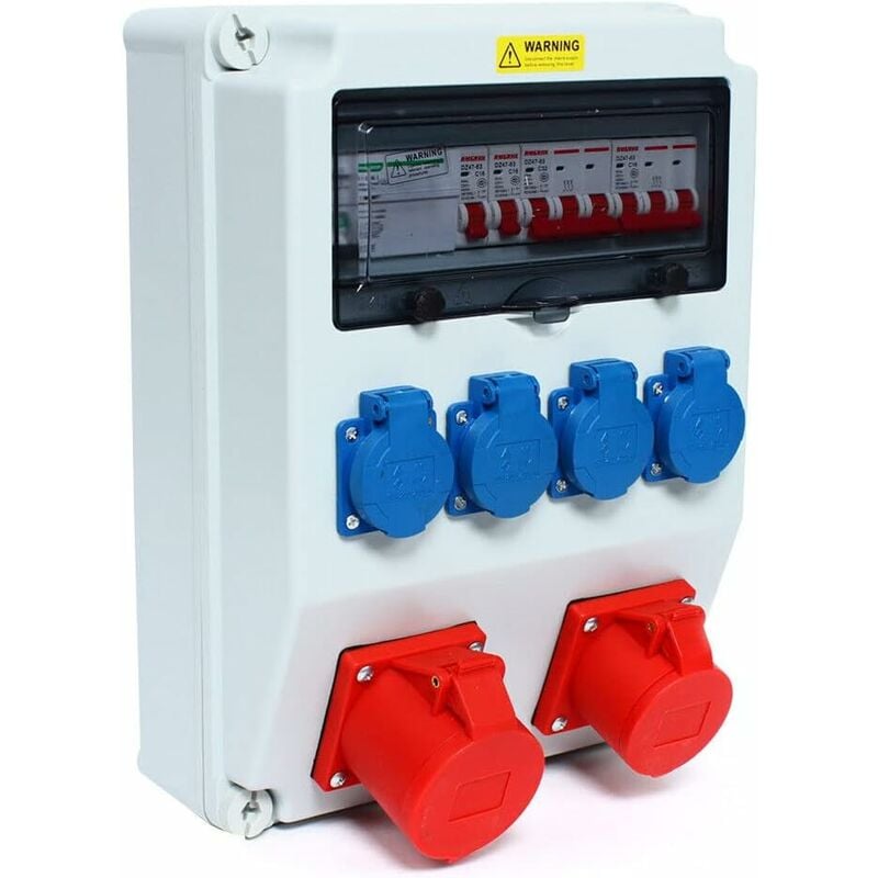 Senderpick - Répartiteur mural, 32 a, 16 a, 230 v, cee, répartiteur de courant de bâtiment, répartiteur de prises murales, répartiteur en milieu