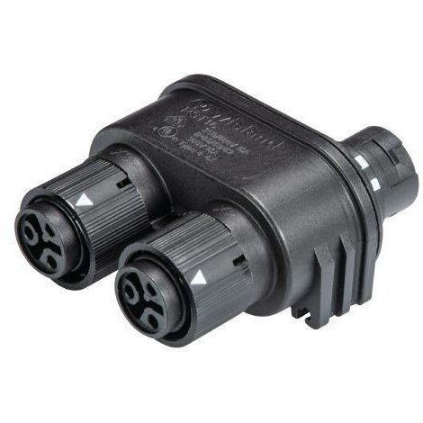 Répartiteur pour connecteur rond Wieland Electric 46.030.1253.1 Nombre total de pôles: 2 + PE Série (connecteur rond): RST® MINI 1 pc(s) S301841