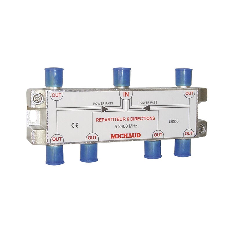 Répartiteur tv comprenant 1 entrée et 6 sorties Michaud Q156