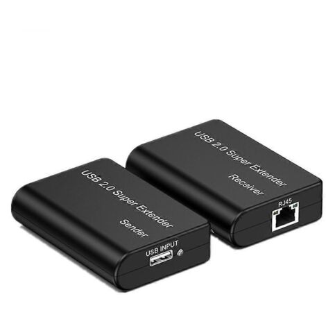 Répartiteur USB 2.0, prolongateur de réseau 100 mètres USB vers RG45