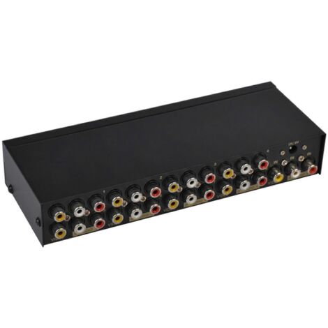 Répartiteur Vidéo Composite 1 Entrée 8 Sorties, Splitter RCA 8 Voies pour HDTV et Home Cinéma
