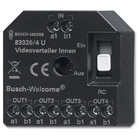 RÉPARTITEUR VIDEO INTÉRIEUR UP ACTIF, POUR MONTAGE DANS UNE BOÎTE ENCASTRÉ 83320/4 U BUSCH 2CKA008300A0508