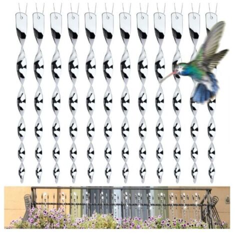 Repelente de aves reflectante, 12 tornillos para ahuyentar aves en balcones, campanas para ahuyentar aves